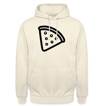 part de pizza - Sweat-shirt à capuche unisexe - vanille - Devant - Alina (178cm) & Michal (187cm)