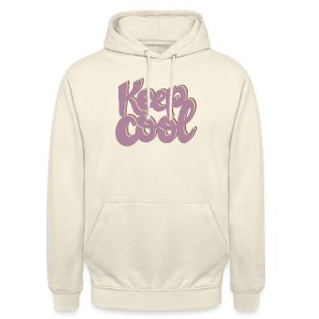 KEEP COOL - Unisex Hoodie - Vanille-Milchshake - Vorne - Alina (178cm) & Michal (187cm)