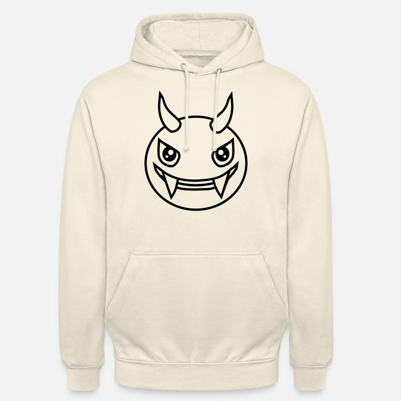 Monster Design Devil Face - Sweat-shirt à capuche unisexe - vanille