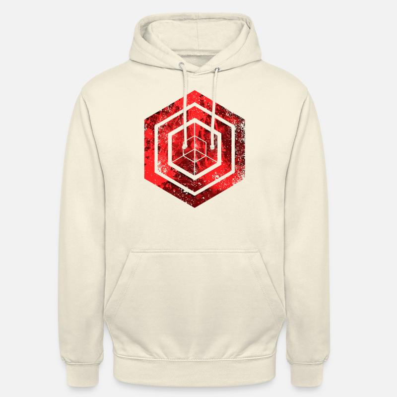 hexagon programming programmer coding geometric - Unisex Hoodie - vanilla
