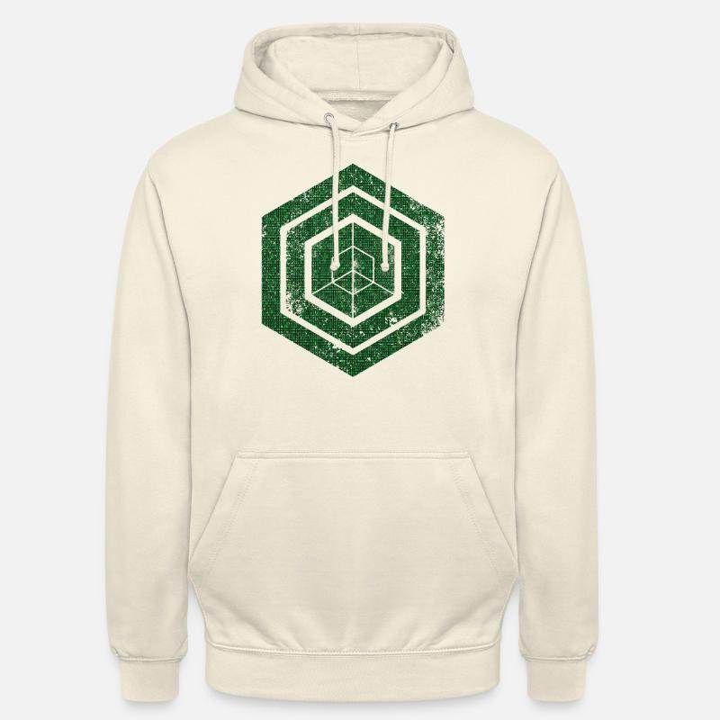 hexagon programming programmer coding geometric - Unisex Hoodie - vanilla
