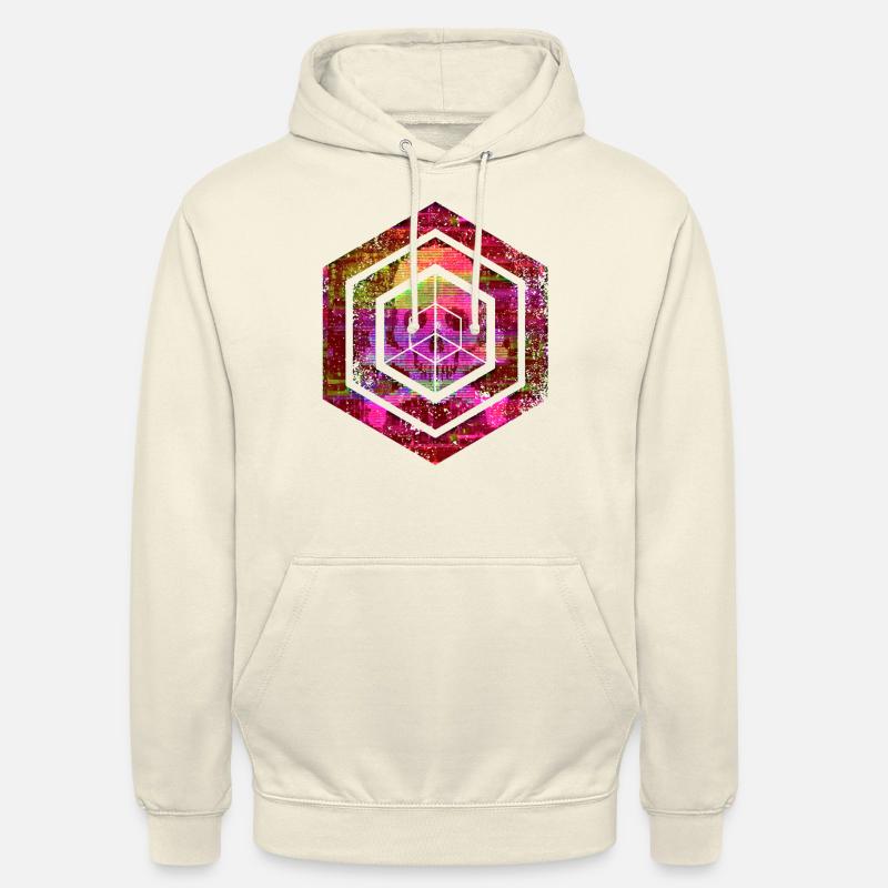 Hexagon-Programmierung Programmierer Codierung geometrisch - Unisex Hoodie - Vanille-Milchshake