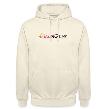 Mother's day word games motherly - Unisex Hoodie - vanilla - Front - Alina (178cm) & Michal (187cm)