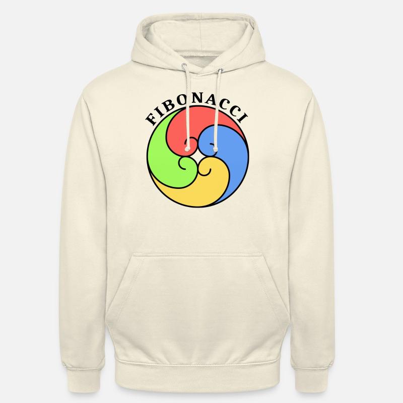 Fibonacci - Sweat-shirt à capuche unisexe - vanille