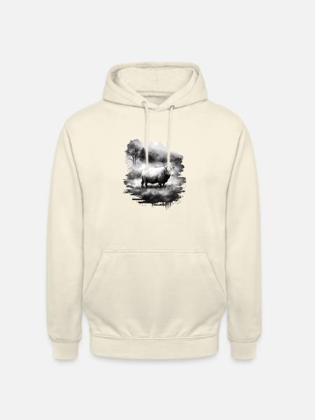 Sheep Landscape - Unisex Hoodie - vanilla