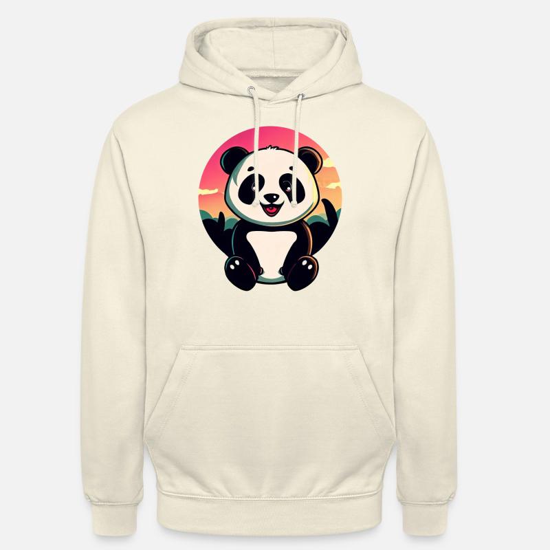 Süßer Panda Sunset Design - Unisex Hoodie - Vanille-Milchshake