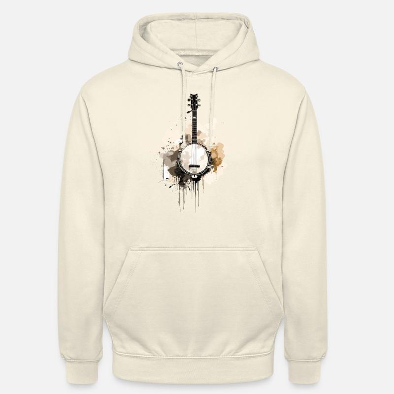 Banjo Authentic Bluegrass & - Sweat-shirt à capuche unisexe - vanille