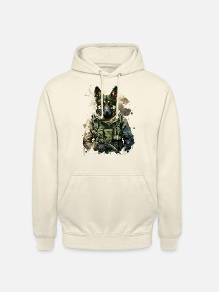 Schäferhund - Soldat - Unisex Hoodie - Vanille-Milchshake