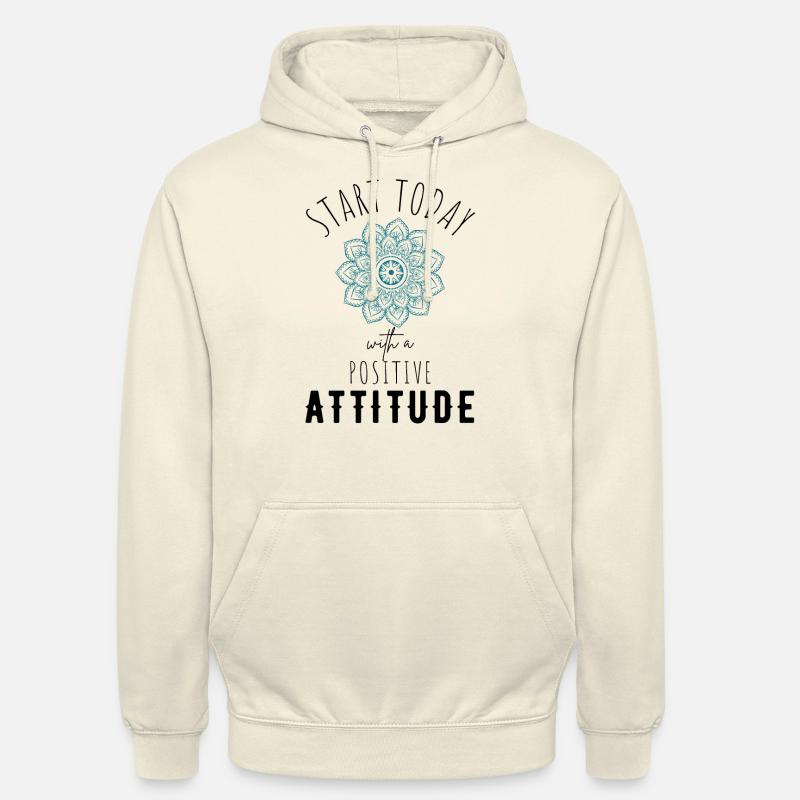 POSITIVE EINSTELLUNG MINDSET Motivation - Sweat-shirt à capuche unisexe - vanille
