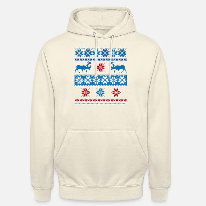 Pull norvégien - Sweat-shirt à capuche unisexe - vanille