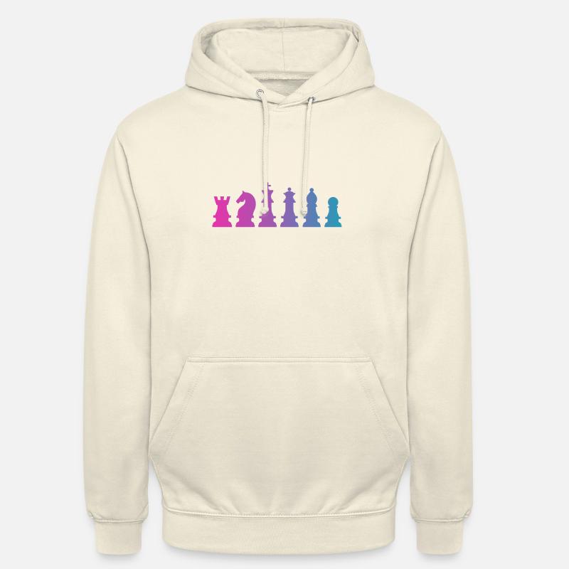Chess pieces Chess game Gift idea player - Unisex Hoodie - vanilla