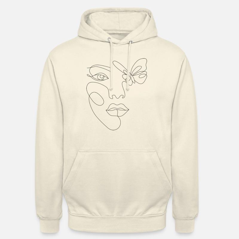 visage de papillon - Sweat-shirt à capuche unisexe - vanille