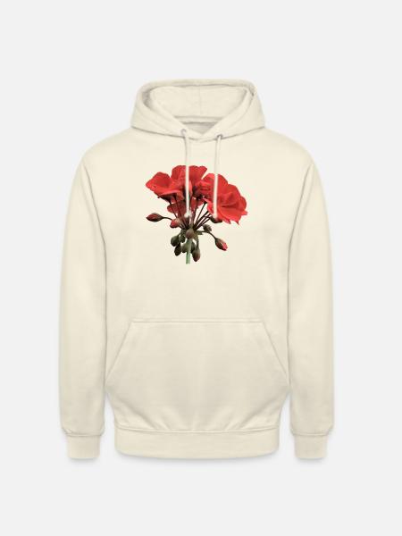 rote Geranium - Unisex Hoodie - Vanille-Milchshake