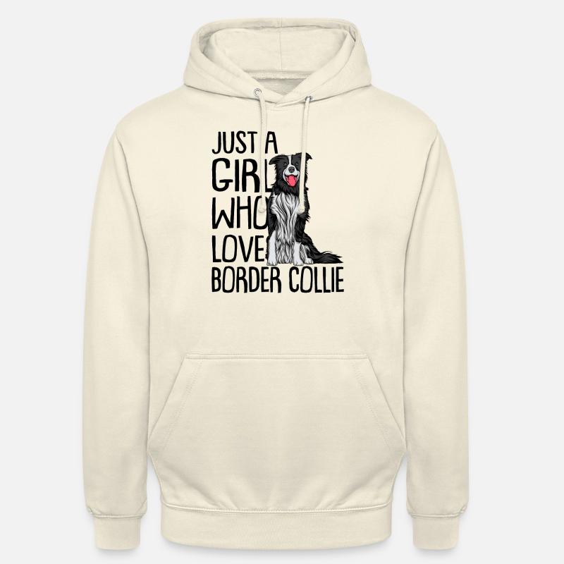 Border Collie - Sweat-shirt à capuche unisexe - vanille