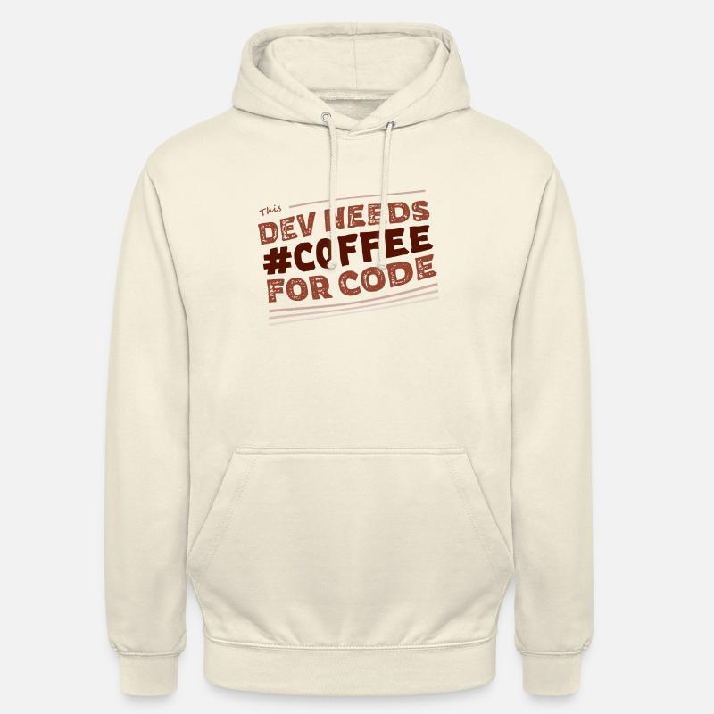 Dev needs #C0FFEE for code (light) Unisex Hoodie