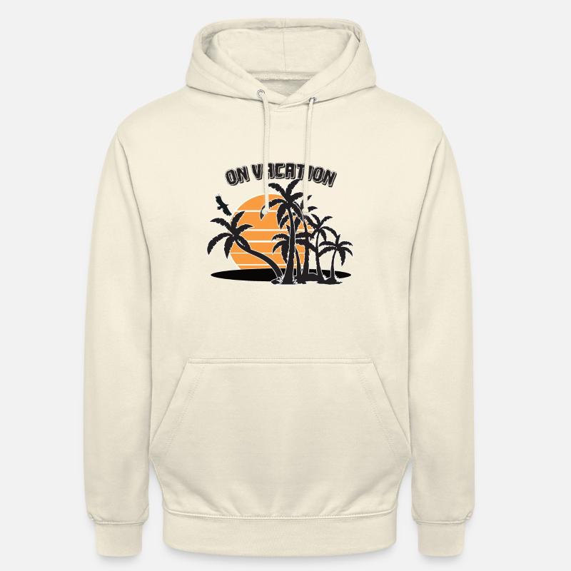 En vacances - Sweat-shirt à capuche unisexe - vanille