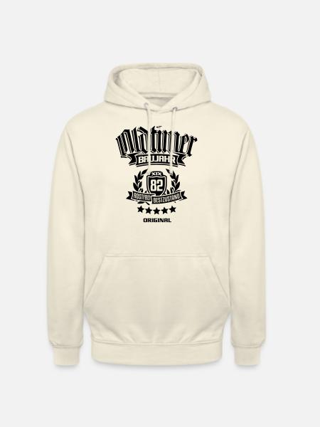 Oldtimer Baujahr 1982 - Unisex Hoodie - Vanille-Milchshake