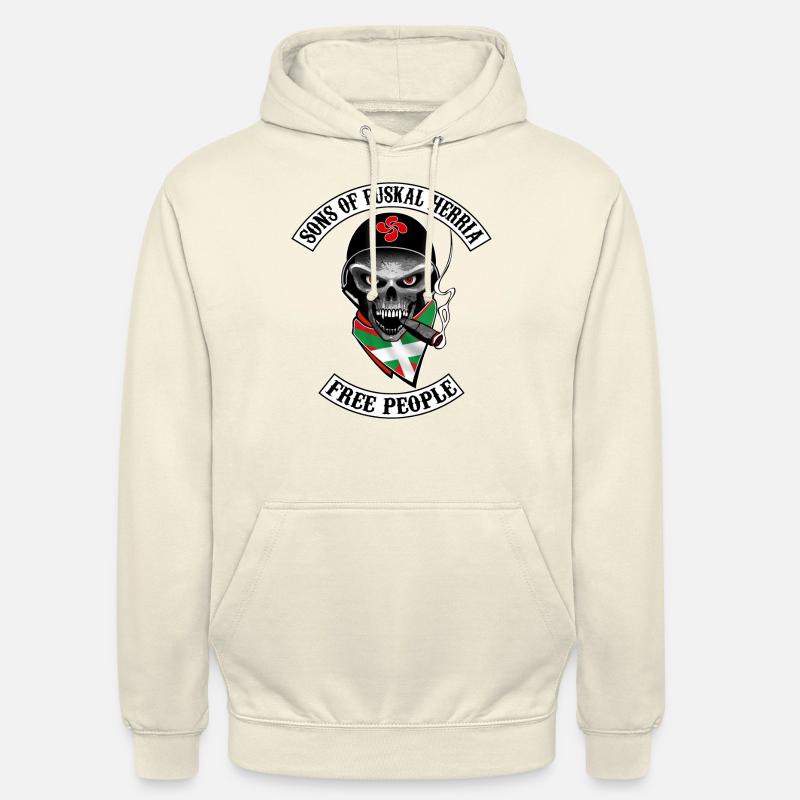 basques bikers design - Sweat-shirt à capuche unisexe - vanille