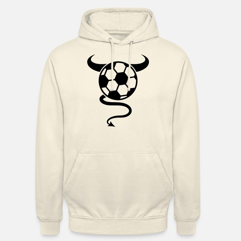 Soccer Devil Logo Design - Sweat-shirt à capuche unisexe - vanille