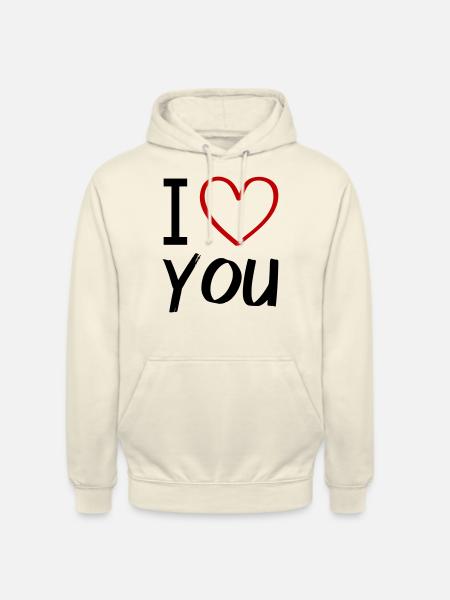 i love you - Unisex Hoodie - vanilla