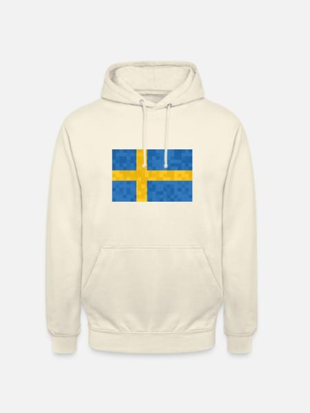 Sverigeflagga Skandinaviens svenska flagga - Luvtröja unisex - vaniljmilkshake