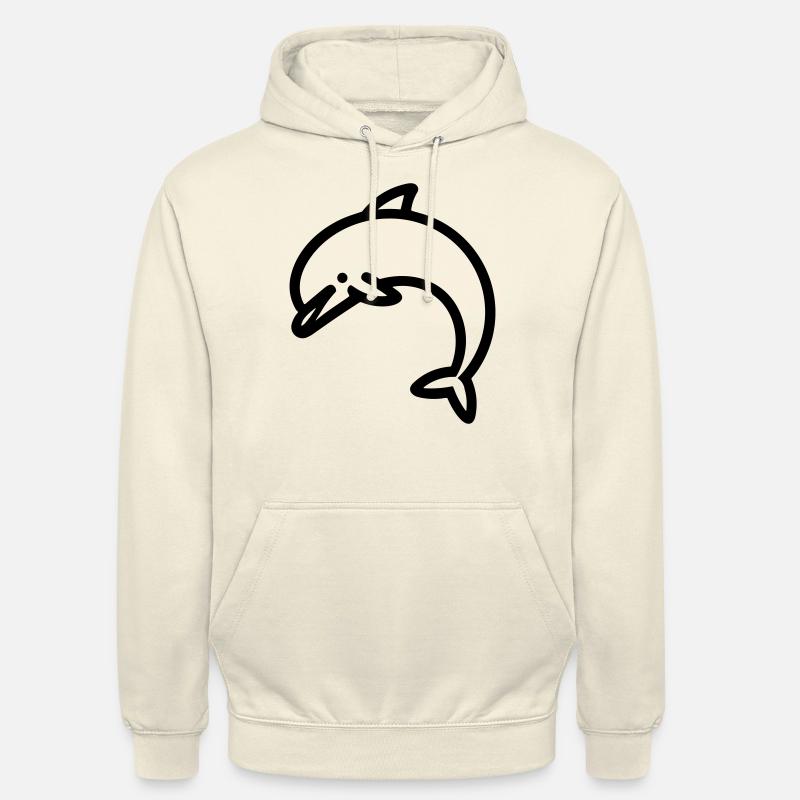 dauphin - Sweat-shirt à capuche unisexe - vanille