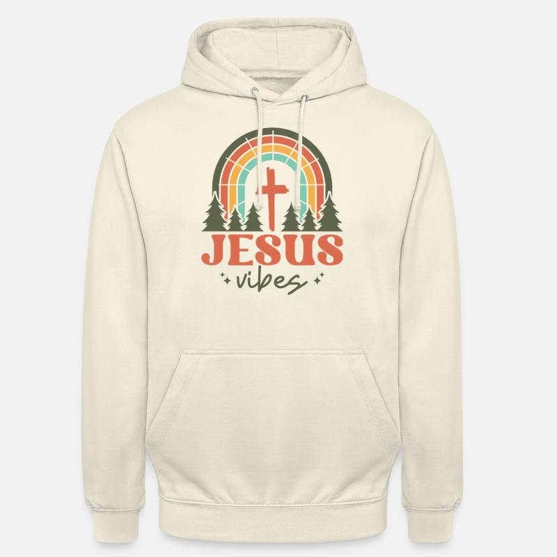 Vibrations de Jésus - Sweat-shirt à capuche unisexe - vanille