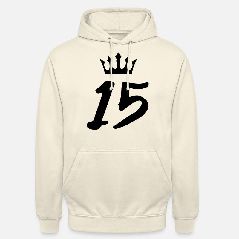 15 Couronne numérique - Sweat-shirt à capuche unisexe - vanille