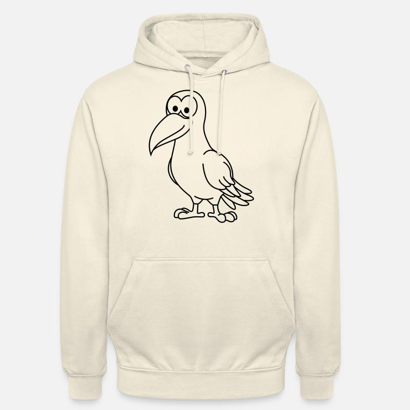 Krähe Comic Tier - Unisex Hoodie - Vanille-Milchshake