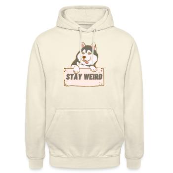 Stay Weird - Unisex Hoodie - vanilla - Front - Alina (178cm) & Michal (187cm)