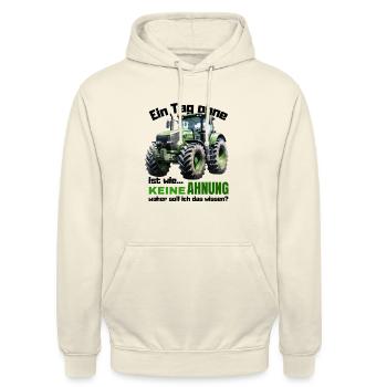 Bauerndemo Shirt für Bauernproteste 2024 - Unisex Hoodie - Vanille-Milchshake - Vorne - Alina (178cm) & Michal (187cm)