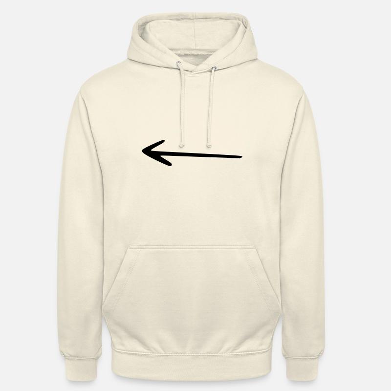 Flèche dessin croquis noir - Sweat-shirt à capuche unisexe - vanille