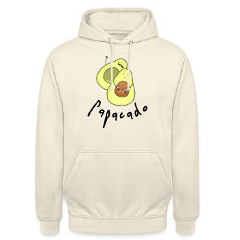 Mamacado, Papacado Geschenkidee Vater - Unisex Hoodie - Vanille-Milchshake - Vorne - Alina (178cm) & Michal (187cm)