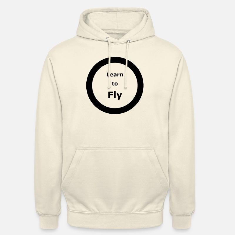 Vorlage 3000x3000 KREIS Learn to Fly 2 - Unisex Hoodie - Vanille-Milchshake