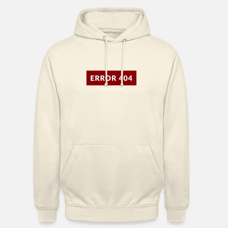 Kostüm Muffel - Error 404. Costume not found - Unisex Hoodie - Vanille-Milchshake