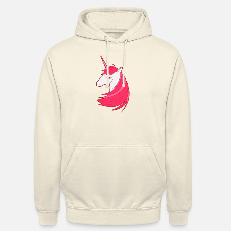 Das rote letzte Einhorn - Unisex Hoodie - Vanille-Milchshake
