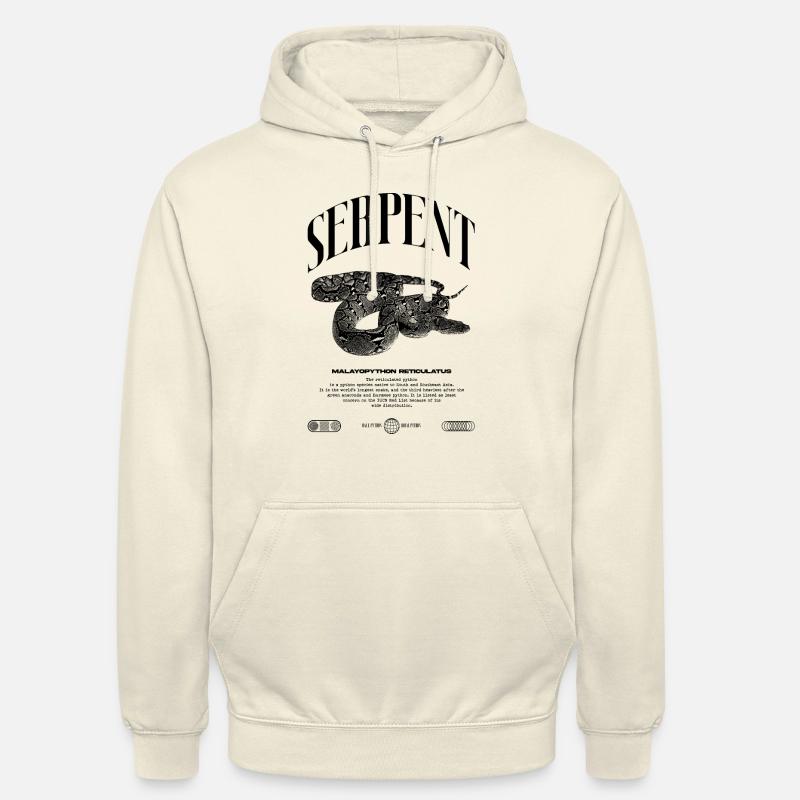 Python réticulé Reptile Keeper Streetwear - Sweat-shirt à capuche unisexe - vanille