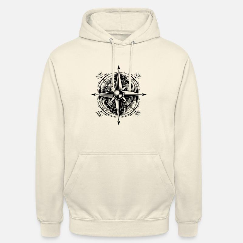 Capitano della bussola a vela Rosa dei Venti - Felpa con cappuccio unisex - milkshake