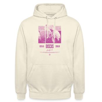 Diskusfisch Buntbarsch Aquarium Fischhalter - Unisex Hoodie - Vanille-Milchshake - Vorne - Alina (178cm) & Michal (187cm)