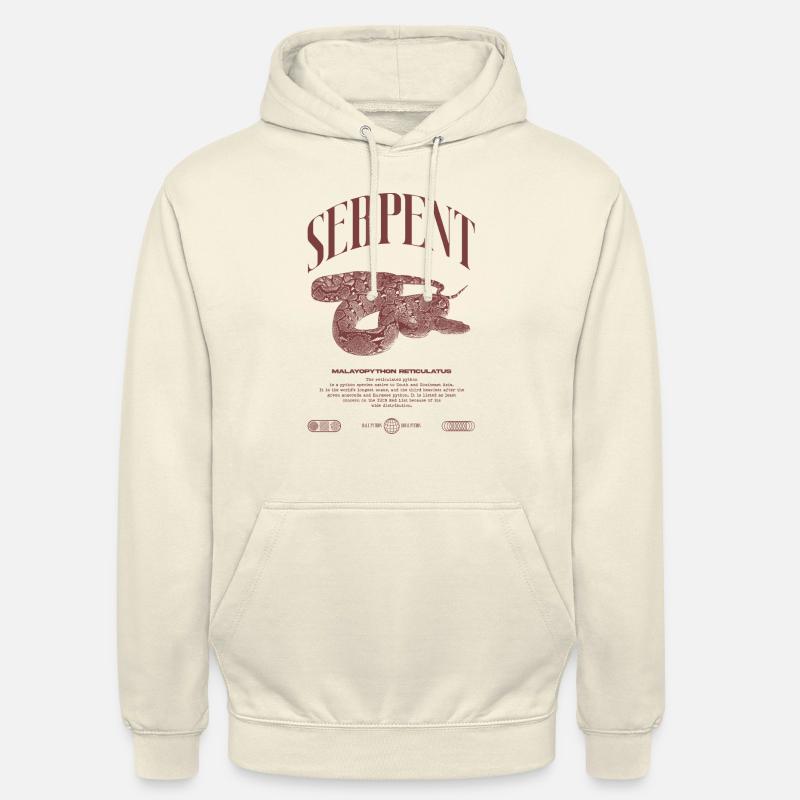 Reticulated Python Reptile Keeper Streetwear - Unisex Hoodie - vanilla