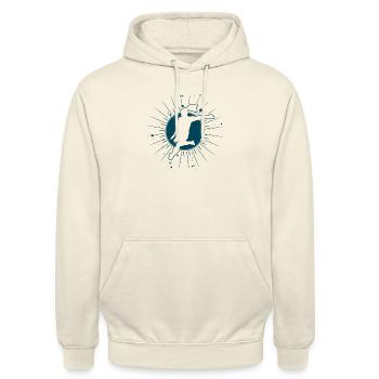 Football féminin football - Sweat-shirt à capuche unisexe - vanille - Devant - Alina (178cm) & Michal (187cm)