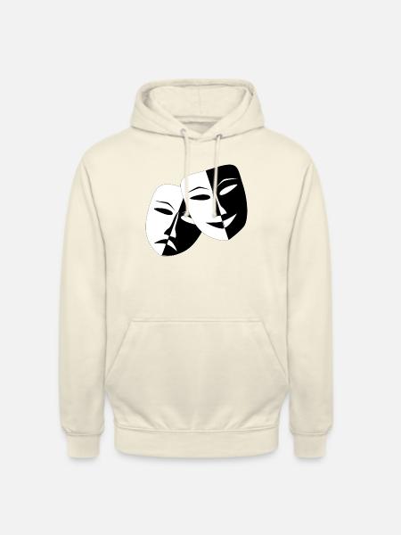 Theater Masken - Unisex Hoodie - Vanille-Milchshake