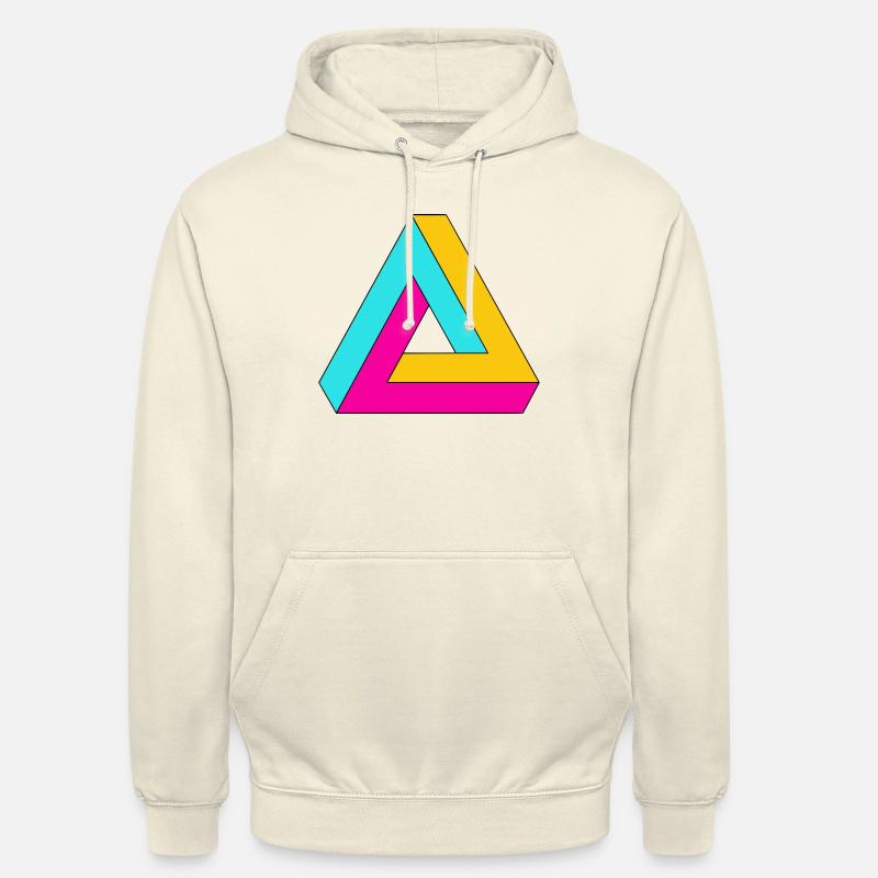 Illusion d’optique triangulaire impossible - Sweat-shirt à capuche unisexe - vanille