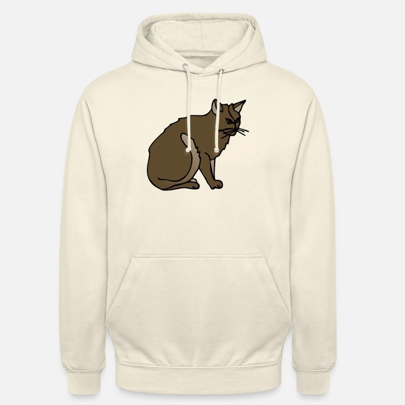 Chat - Sweat-shirt à capuche unisexe - vanille