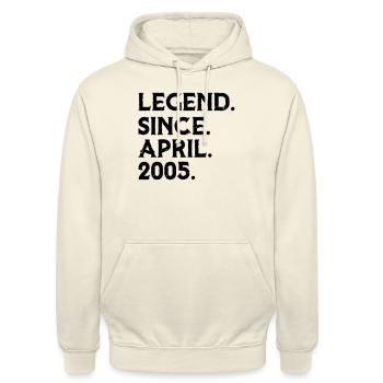 Légende Avril - Sweat-shirt à capuche unisexe - vanille - Devant - Alina (178cm) & Michal (187cm)