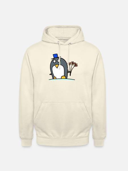 Pinguin als Bräutigam - Unisex Hoodie - Vanille-Milchshake