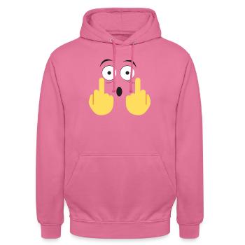 Fuck Oh! - Sweat-shirt à capuche unisexe - rose - Devant - Alina (178cm) & Michal (187cm)