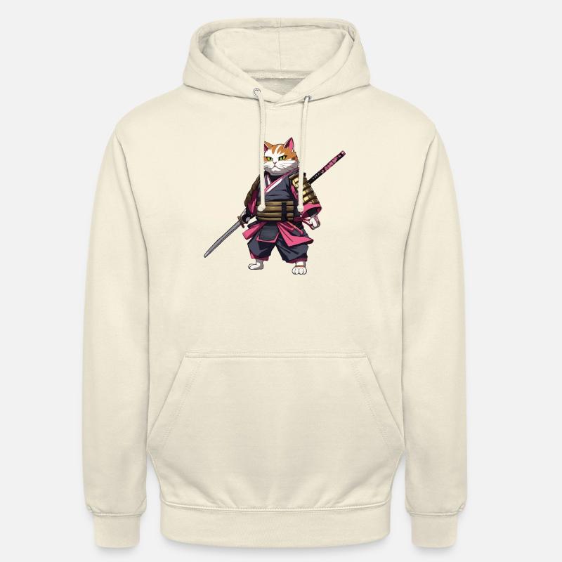 Samurai Katze & Kirschblüten #3 - Unisex Hoodie - Vanille-Milchshake
