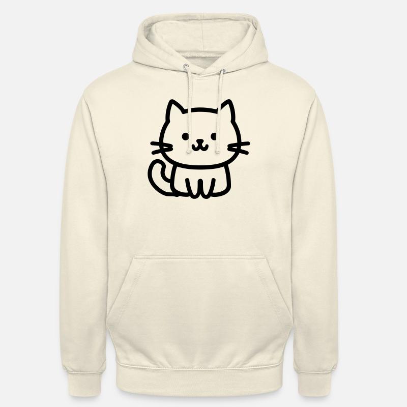 chat - Sweat-shirt à capuche unisexe - vanille