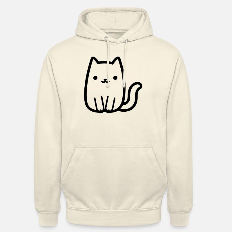 chat - Sweat-shirt à capuche unisexe - vanille
